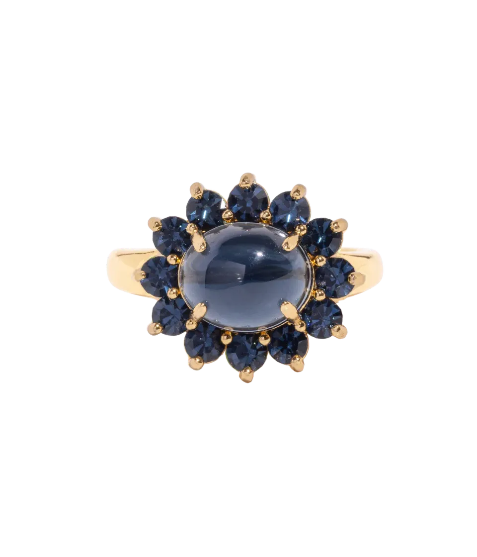 Loren Hope Georgie Ring cocktailring Navy justerbar statement