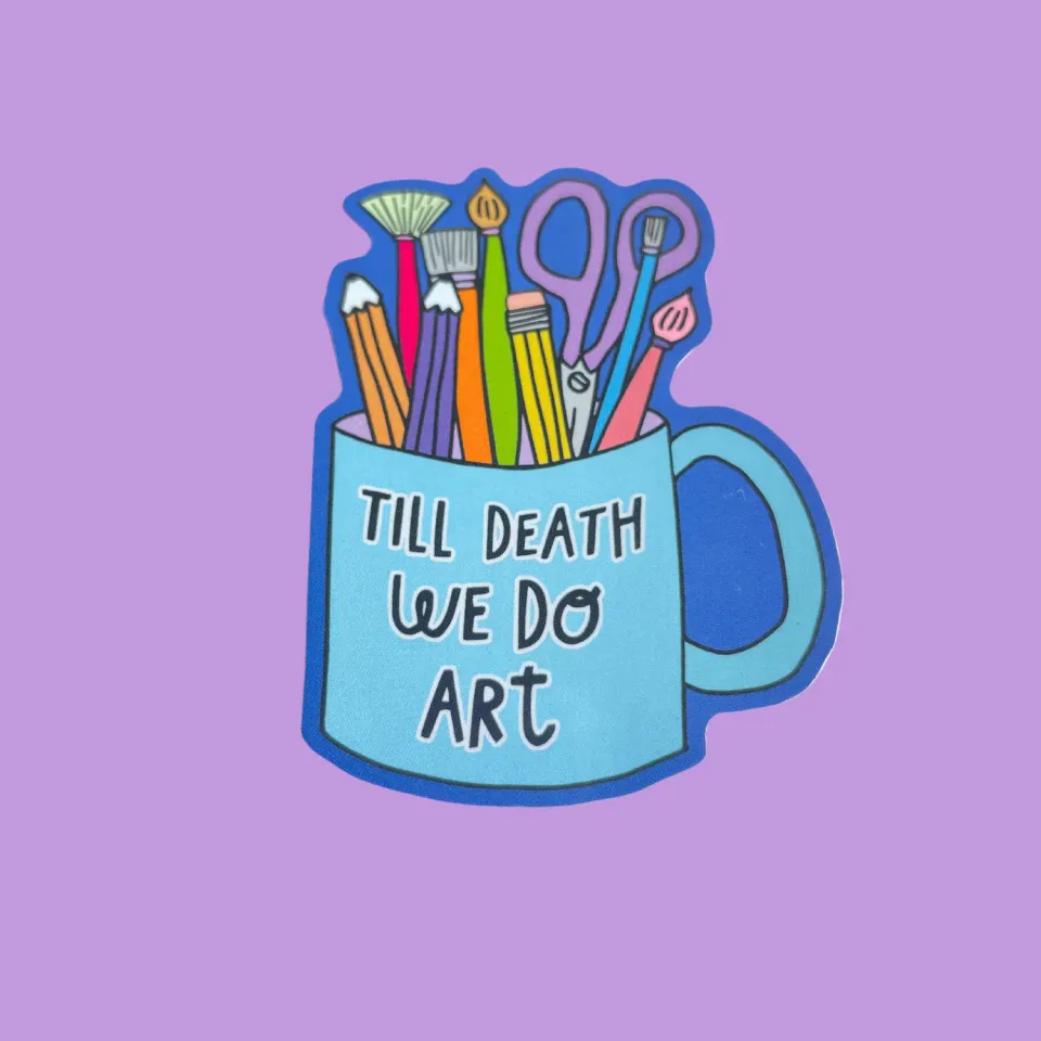 MiniKitty Til Death We Do Art klistremerke vinyl 7,6 cm