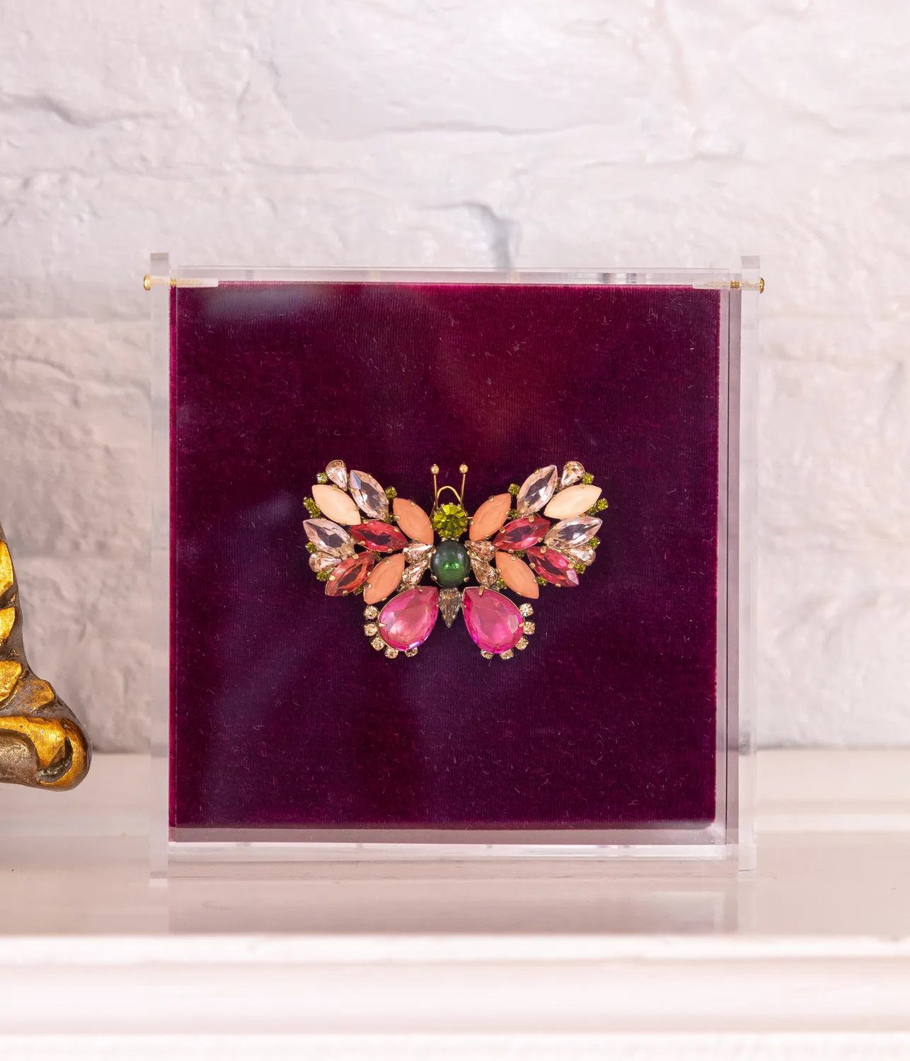 Loren Hope Butterfly brosje rose rosaline