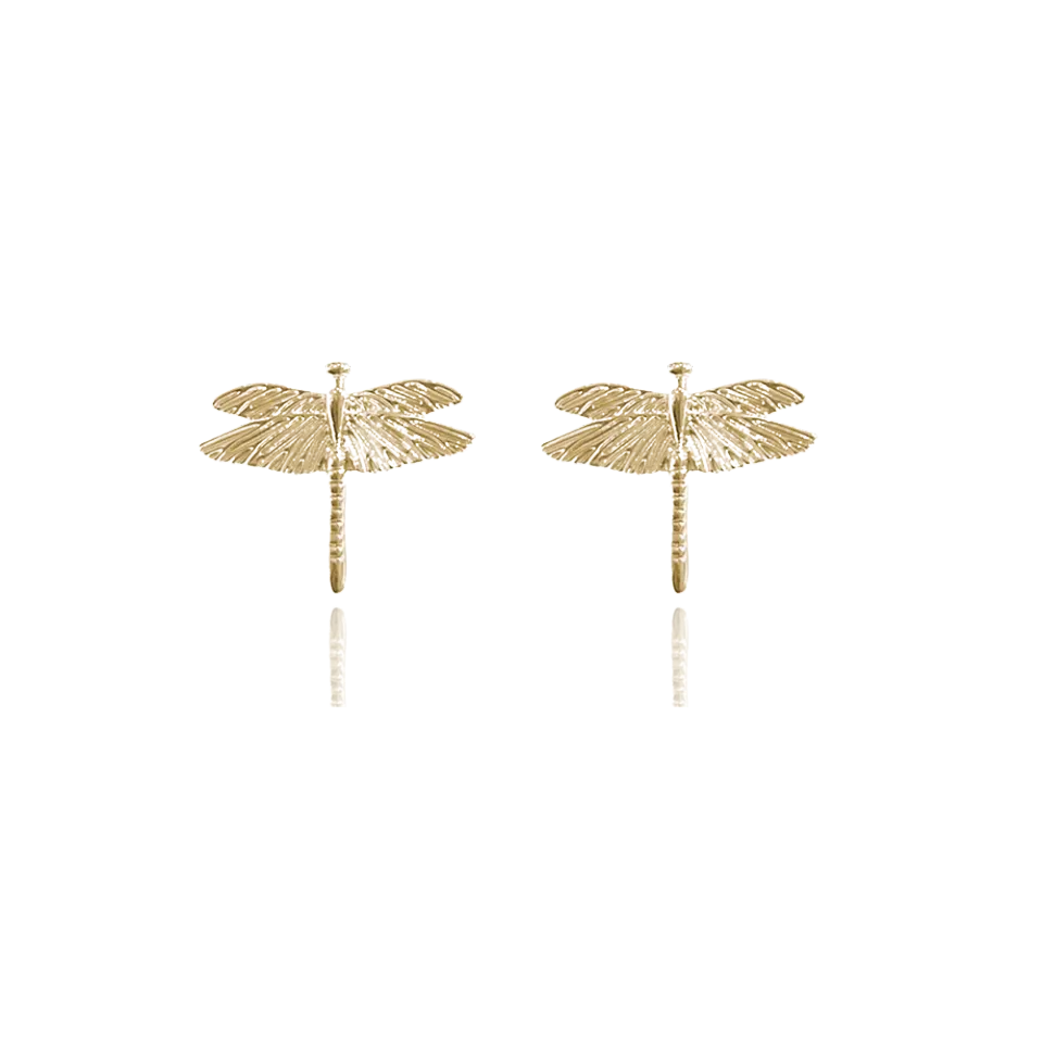 IOAKU Dragonfly Stud øredobber gull nikkel-frie