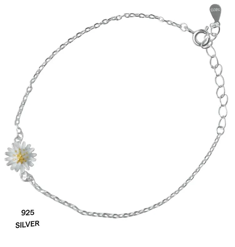 Wos Woodstock armbånd sølv 925 18,5 cm blomst