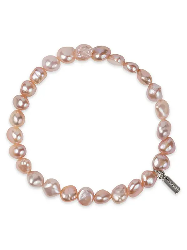 pfg Stockholm Annie armband rosa ekte perler