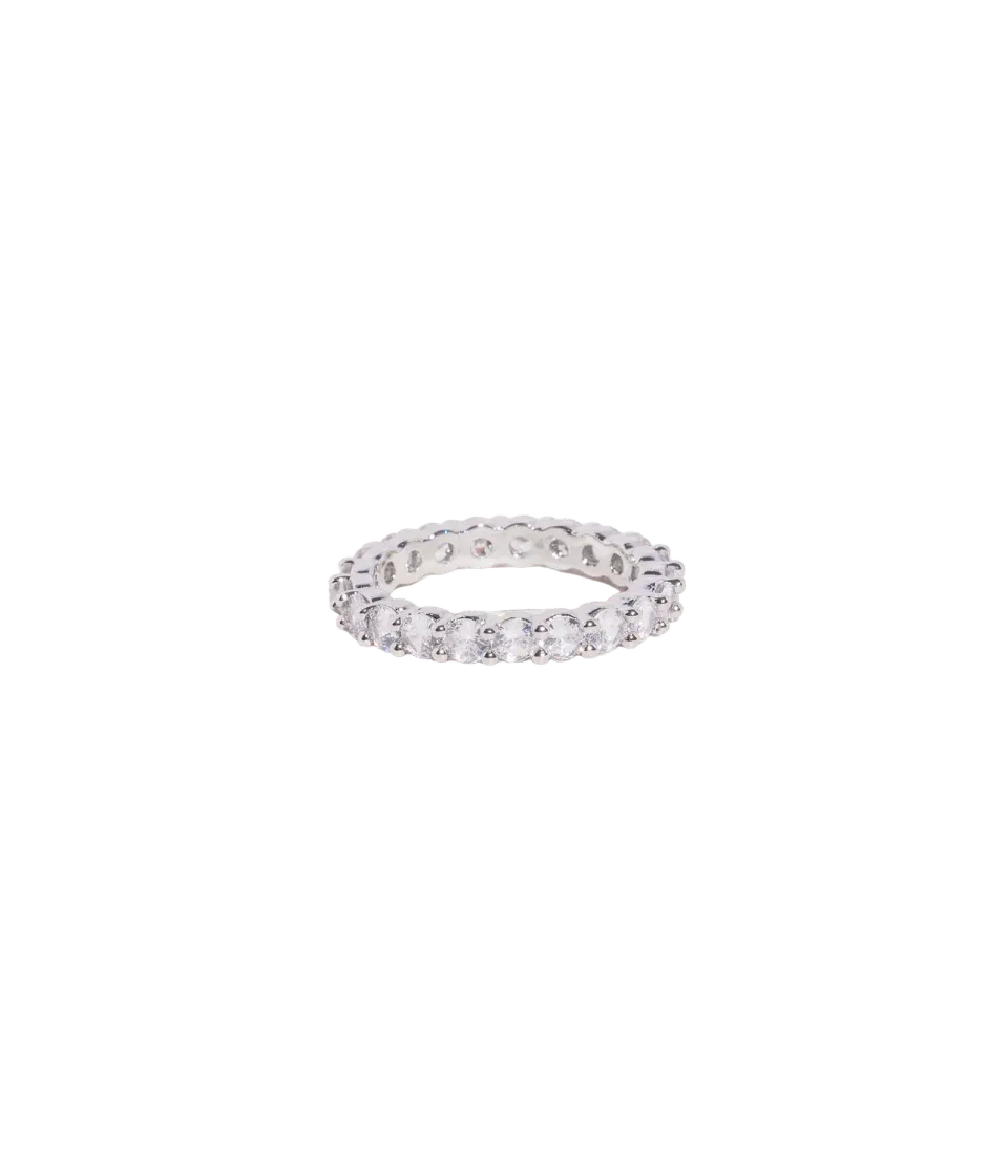 Loren Hope Theo ring sølv CZ 2 mm str 6-9