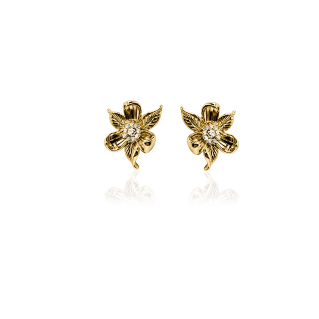 IOAKU Sakura Stud øredobber gull 2,5 cm nikkel Advent