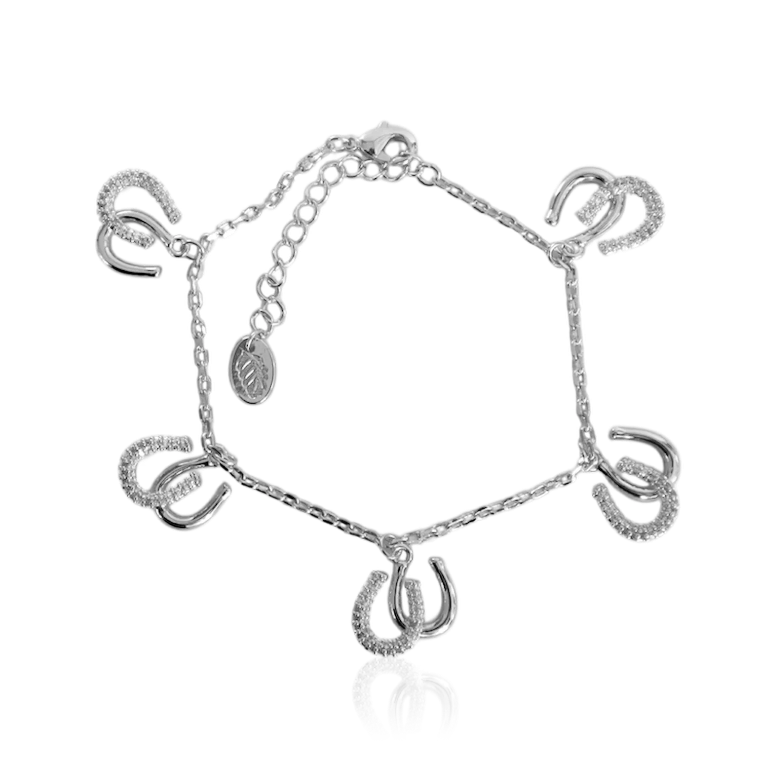 IOAKU Horseshoe Sparkle Charm armbånd gull hestesko