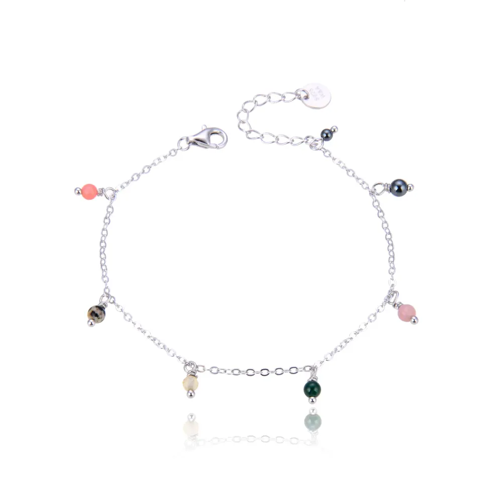 Wioga Gertrud armbånd sølv 16-18 cm stein