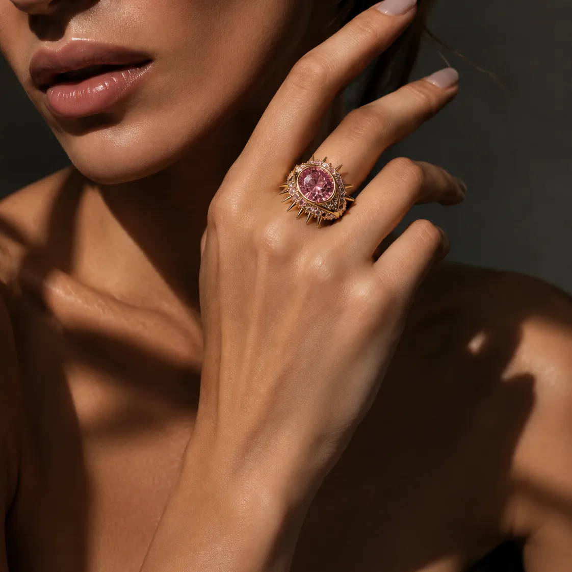 IOAKU Elecktra Sparkle Eye ring multi messing