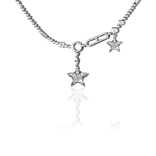 IOAKU Starlumen halskjede gull stjerne 45cm