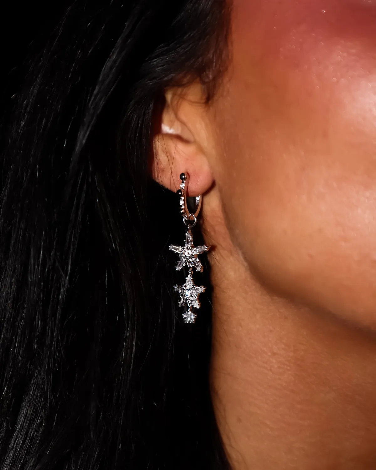 IOAKU Starlumen Crystal hoops gull 6 cm krystall
