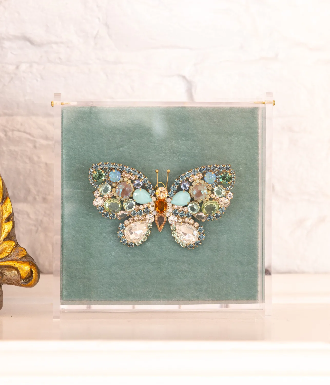 Loren Hope Butterfly brosje blå X-Large unika