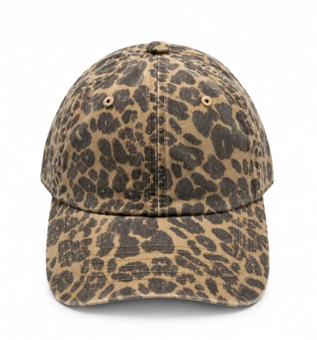Wos UP Anna caps brun leo bomull justerbar