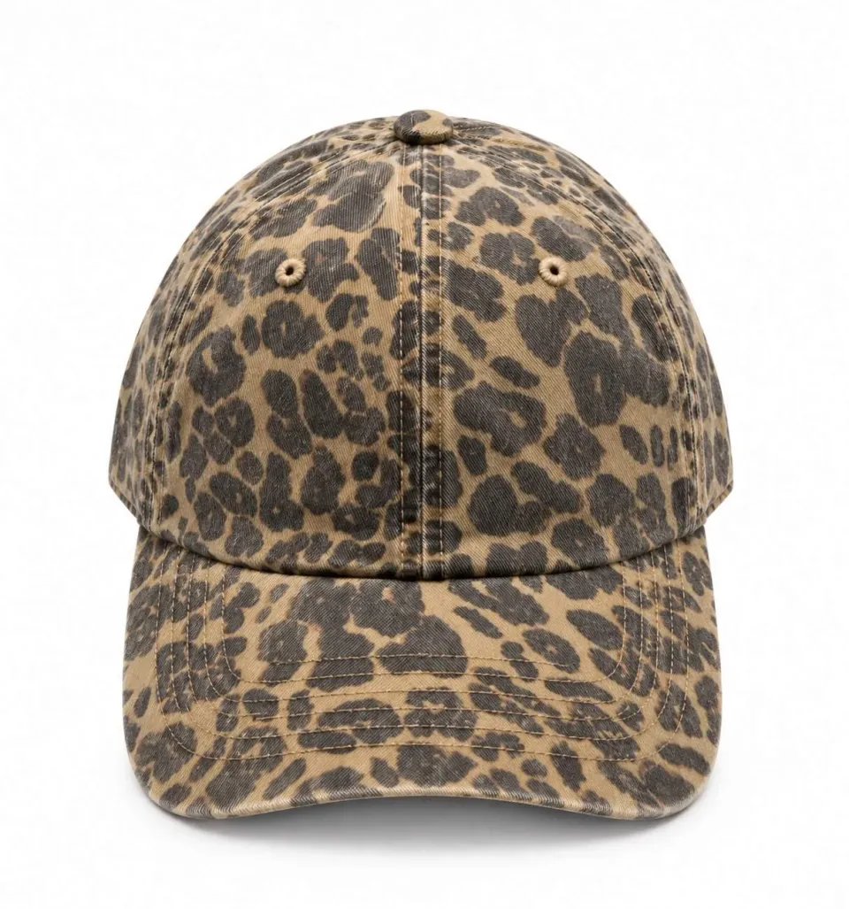 Wos UP Anna caps brun leo bomull justerbar