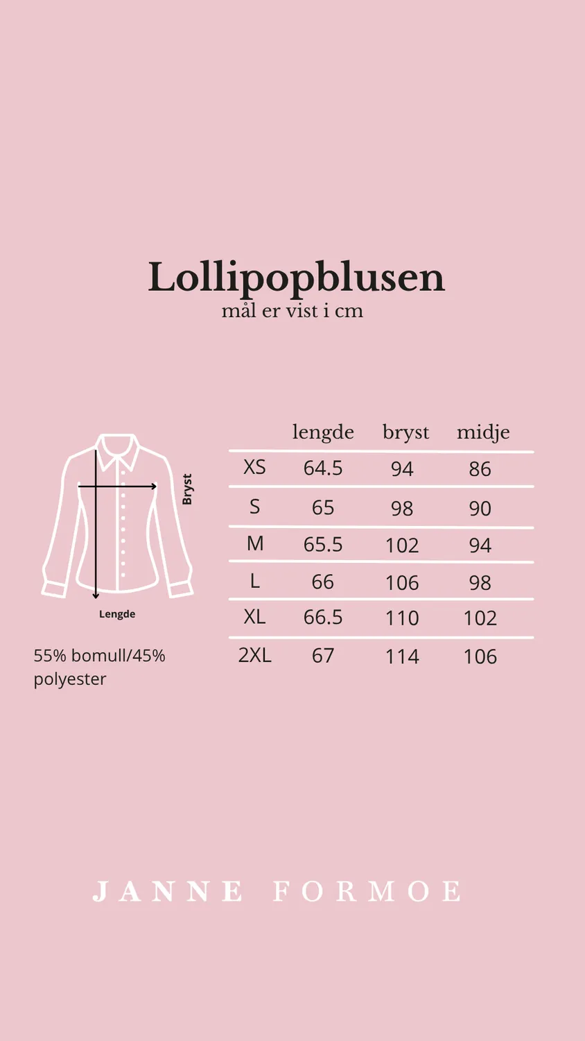 Janne Formoe Lollipopblusen bluse rosa stripet