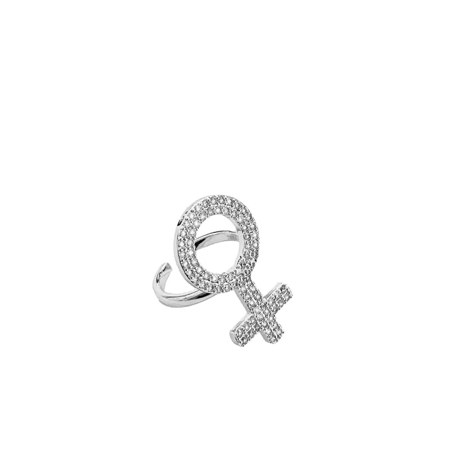 IOAKU Female Symbol Sparkle ring gull 3 cm