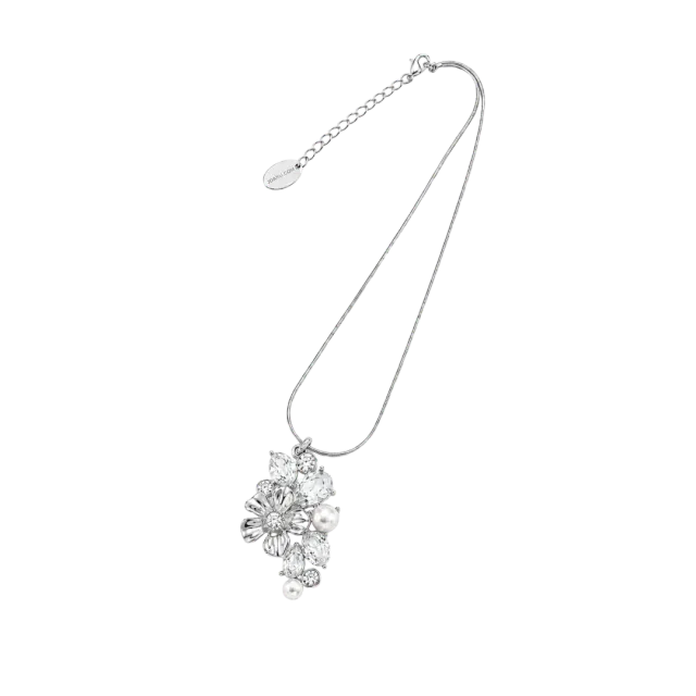 IOAKU La Fleur Garden Pendant halskjede hvitt 42 cm