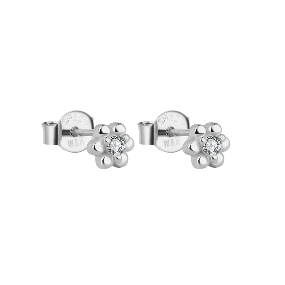 Wioga Adesola E-8401-S studs sølv 1 par zirconia