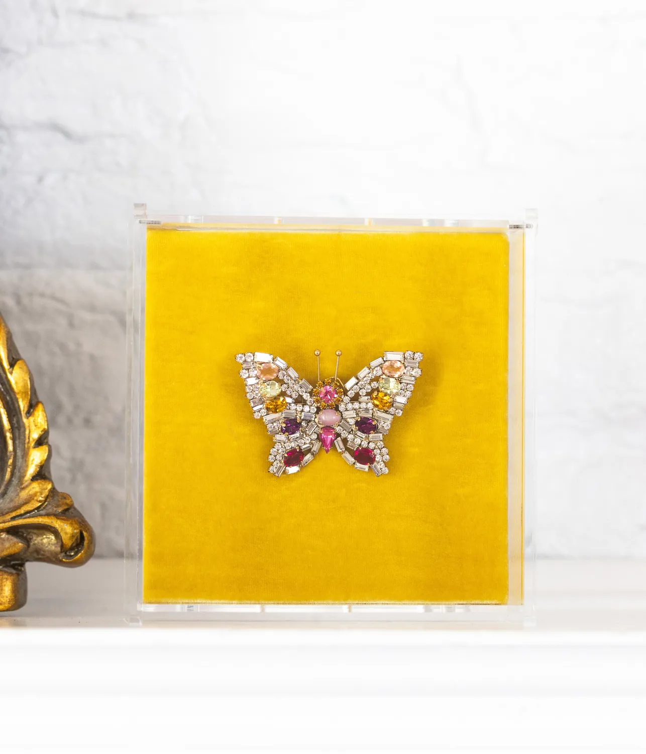 Loren Hope Small Butterfly brosje krystall topas rose