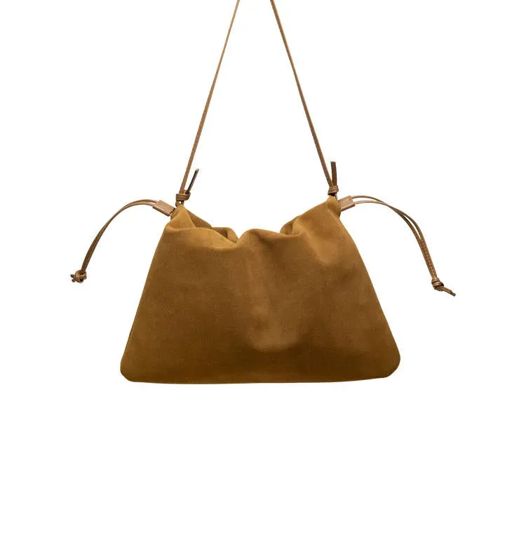 Wos Gia veske semsket brunt skinn clutch