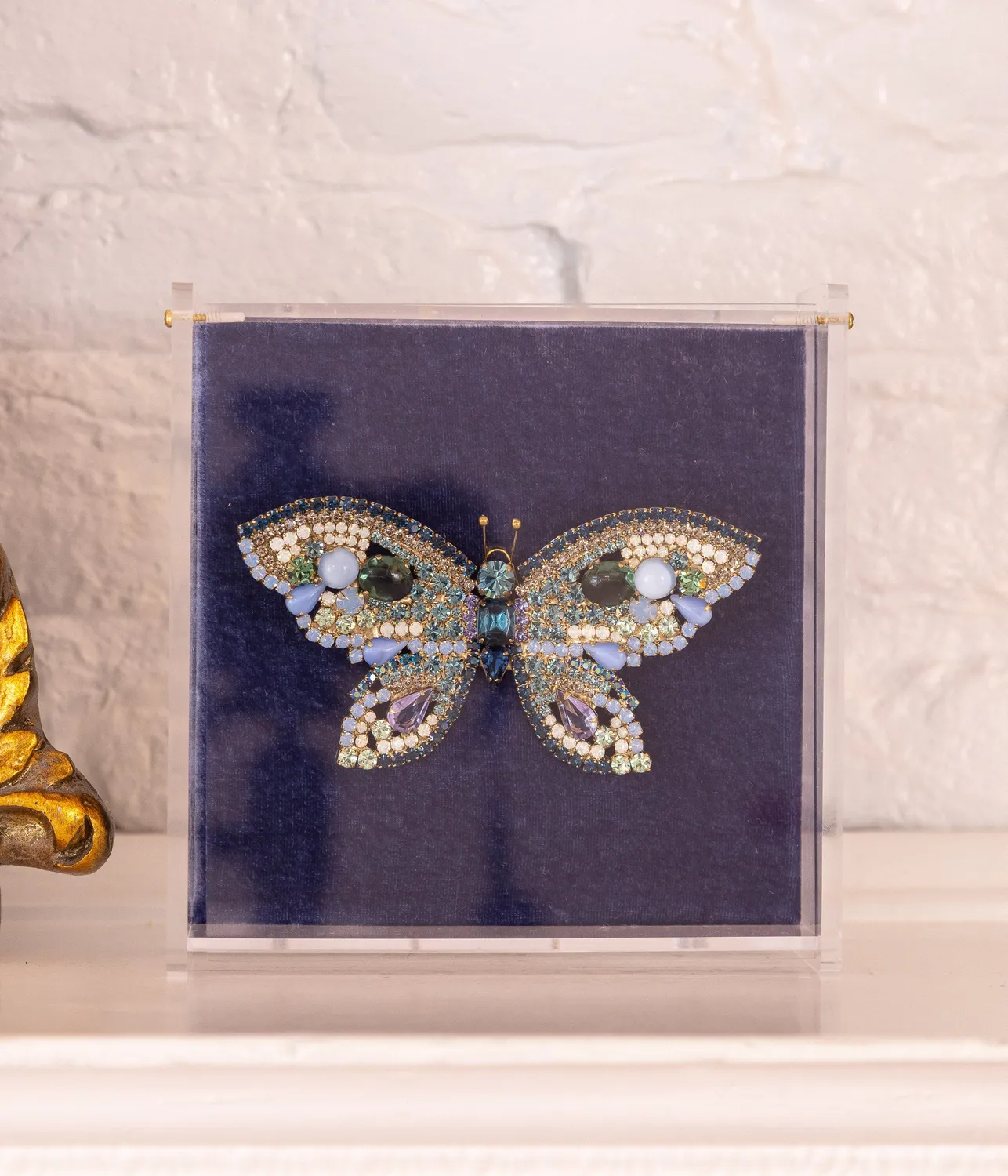 Loren Hope X-Large Butterfly brosje montana blå