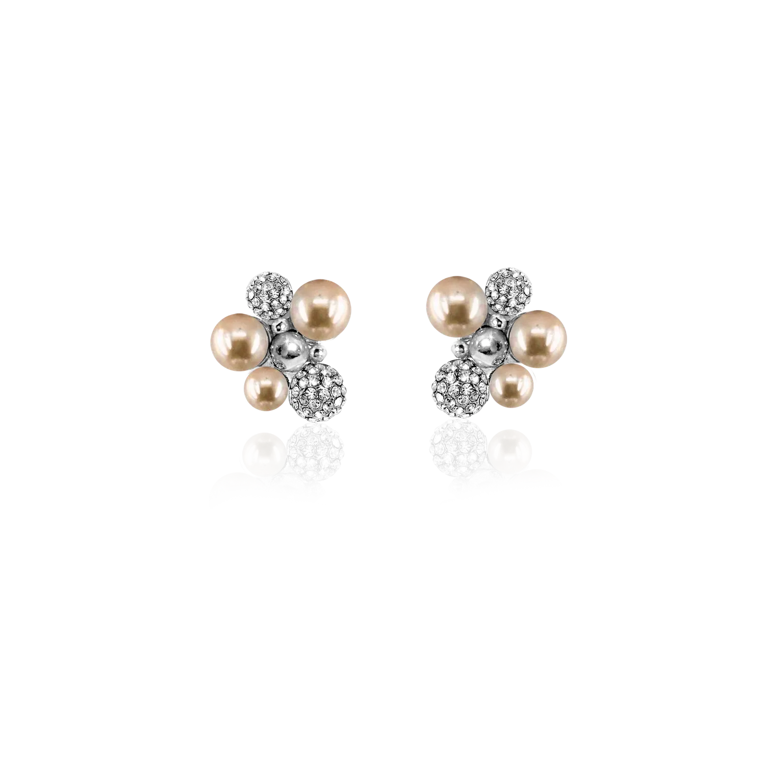 IOAKU Berry Pearl Sparkle Studs øredobber champagne nikkel­frie