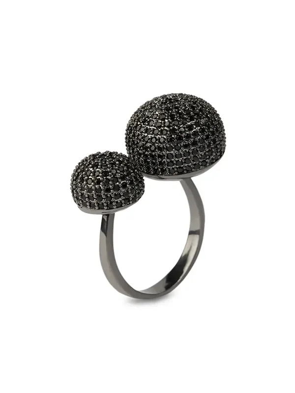 pfg Stockholm Frida ring svart cubic zirconia