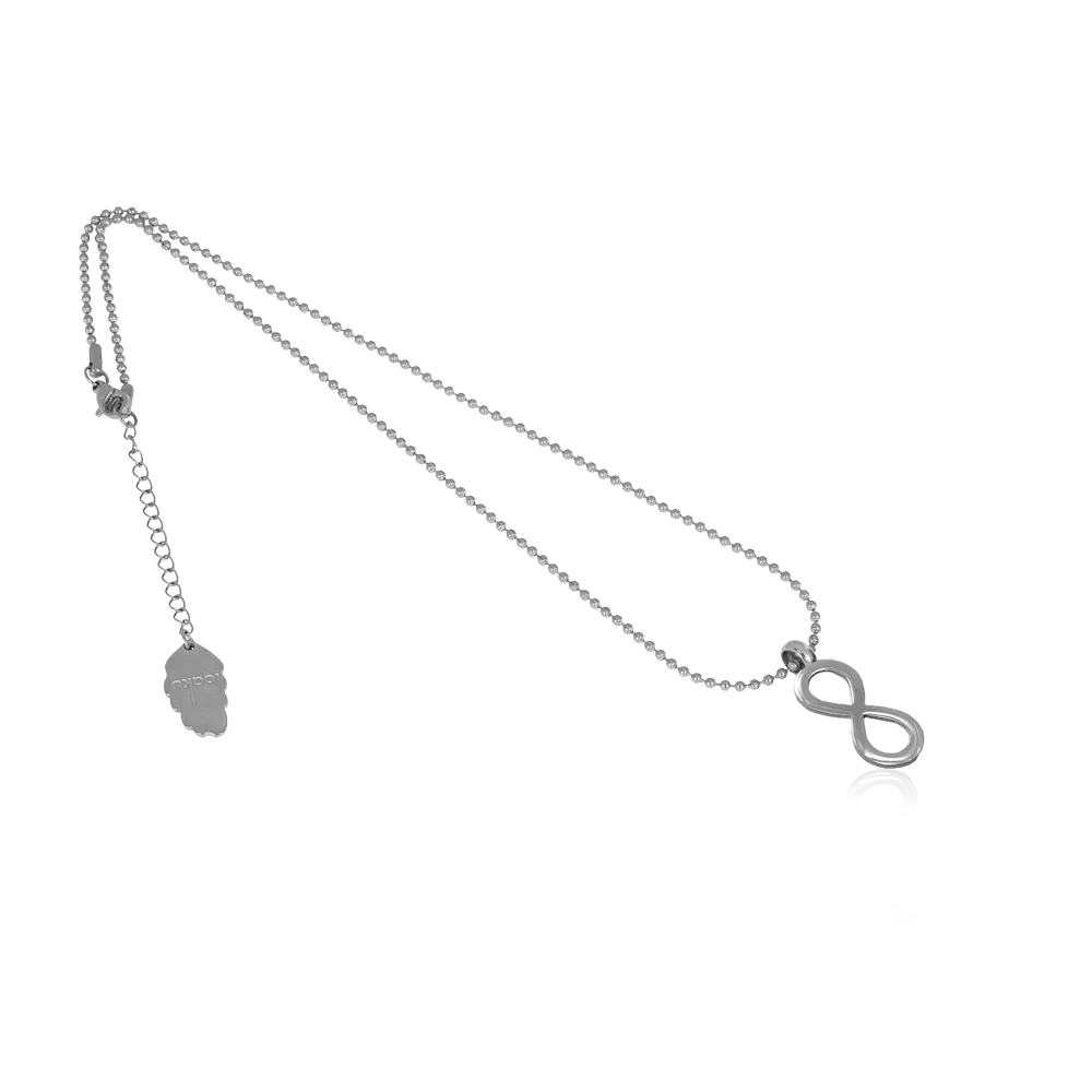 IOAKU Statement Mini Eternity halskjede sølv 45 cm stål