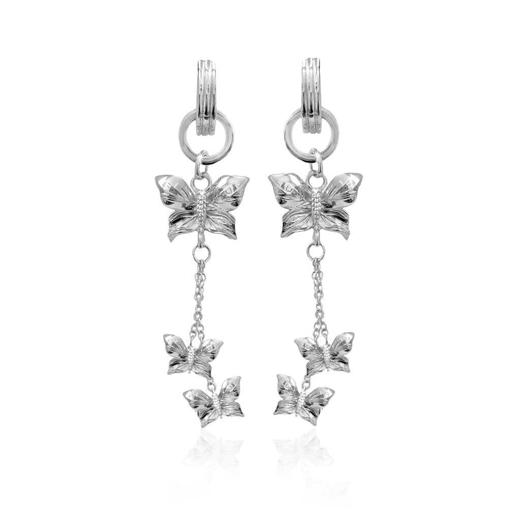 IOAKU Papillon Crystal Multi Hoop øredobber gull