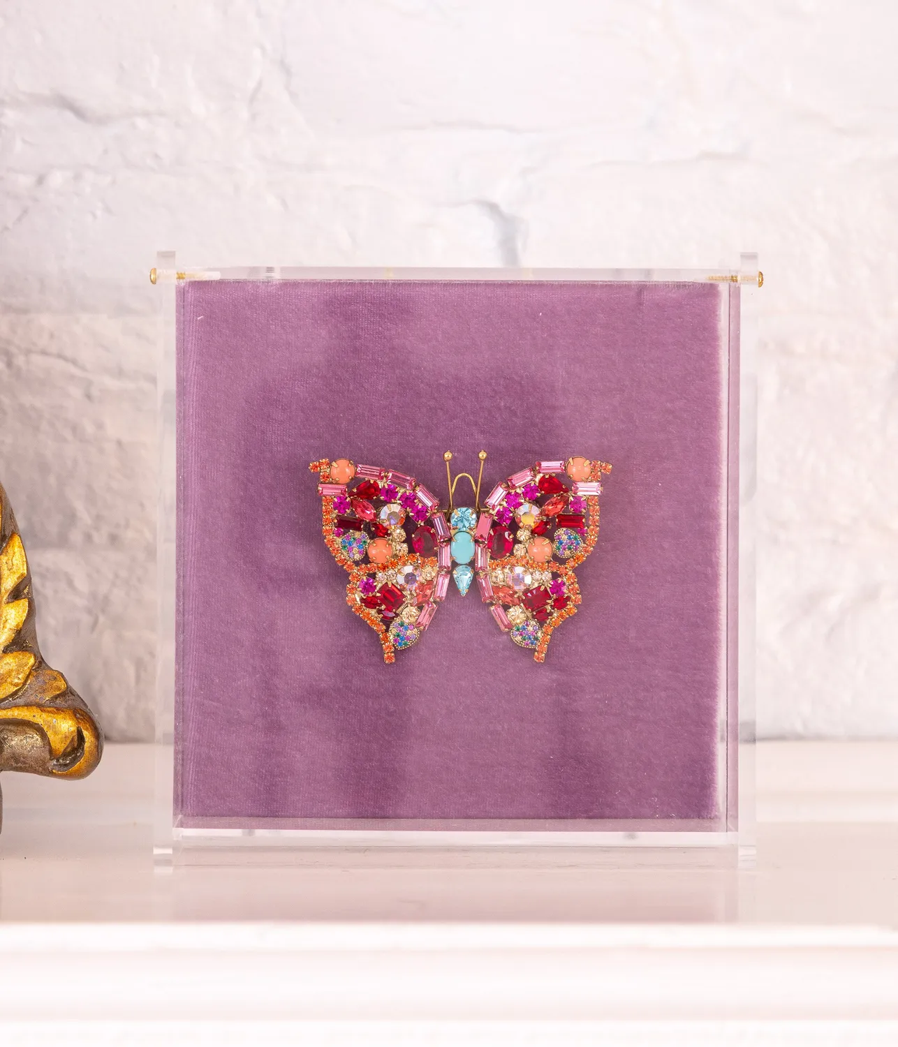Loren Hope Small Butterfly brosje padparadscha 14 cm