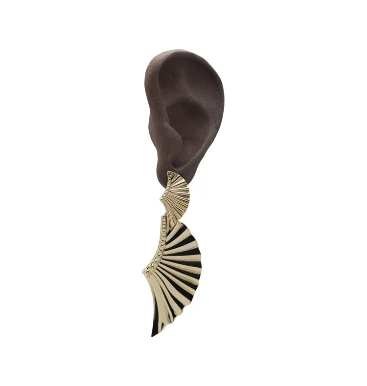 Wos UP Marianne øredobber gull 74 mm statement