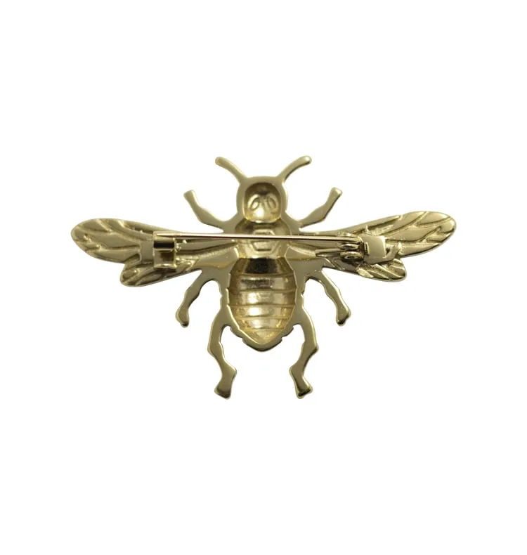 Wos Bee brosje gull bie 5,4 cm