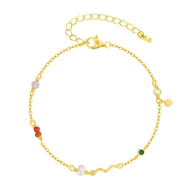 Wioga Elfrida B-10017-GP armbånd gull mix 16+4 cm