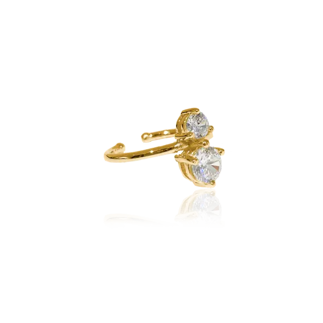IOAKU Ophelia justerbar ring gull stable-ring messing