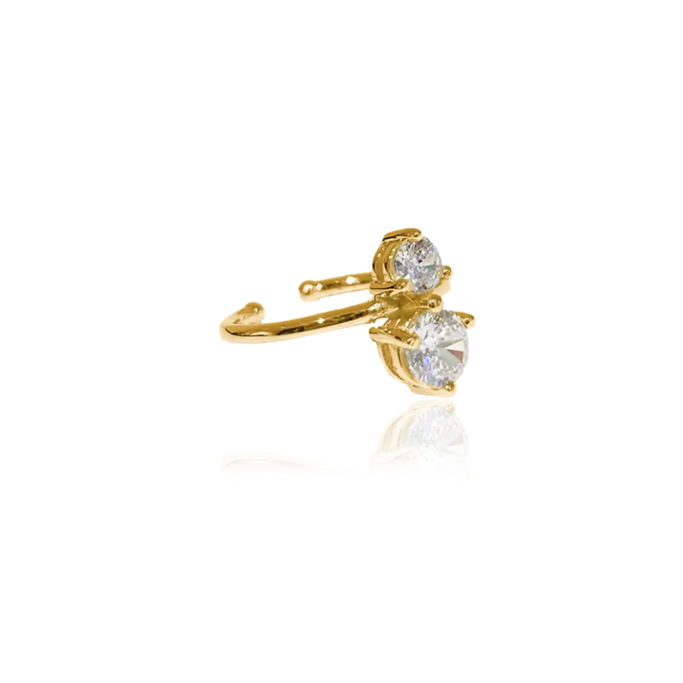 IOAKU Ophelia justerbar ring gull stable-ring messing