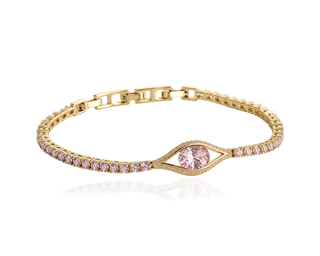 IOAKU Elecktra Sparkle Eye armbånd rosa