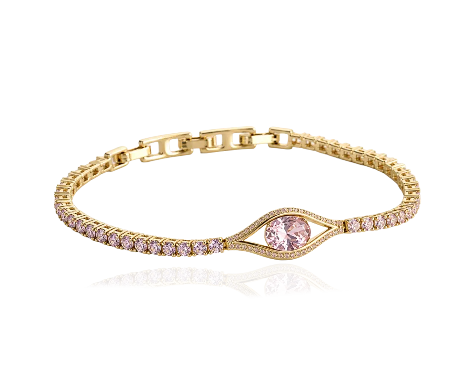 IOAKU Elecktra Sparkle Eye armbånd rosa