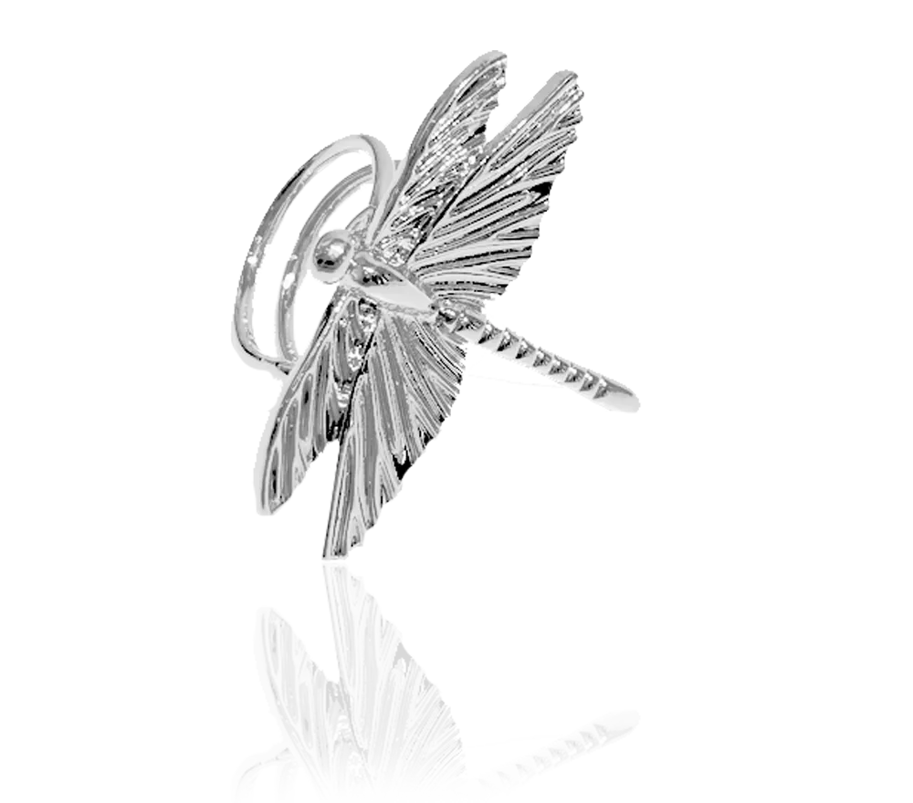 IOAKU Dragonfly ring gull justerbar messing
