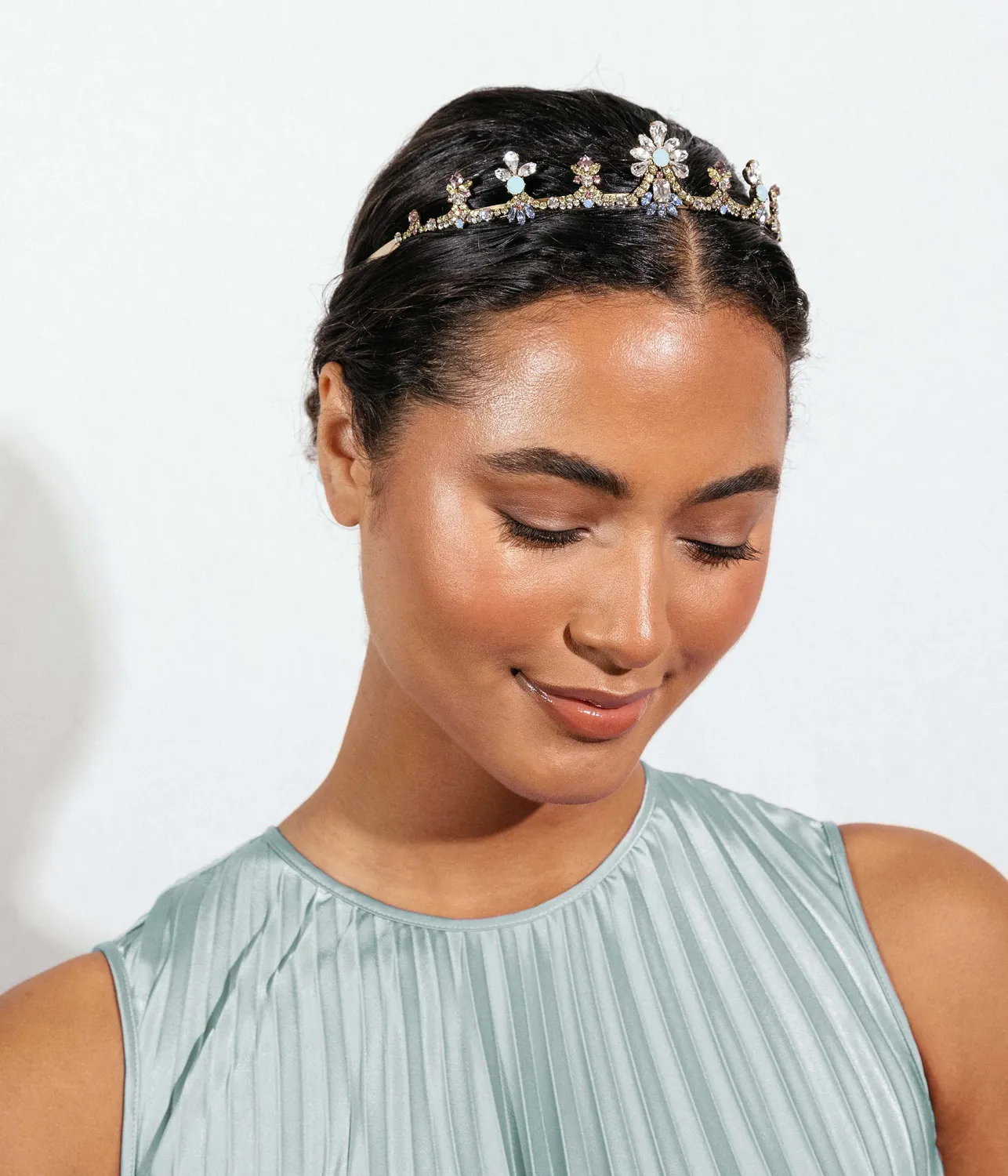Loren Hope Victoria tiara Multi pastell 15 cm