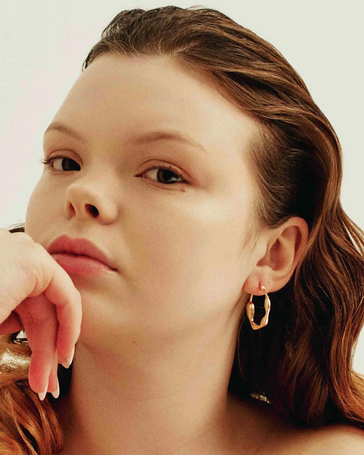 WOS UP Vanessa øringer gull hoops 2,7 cm