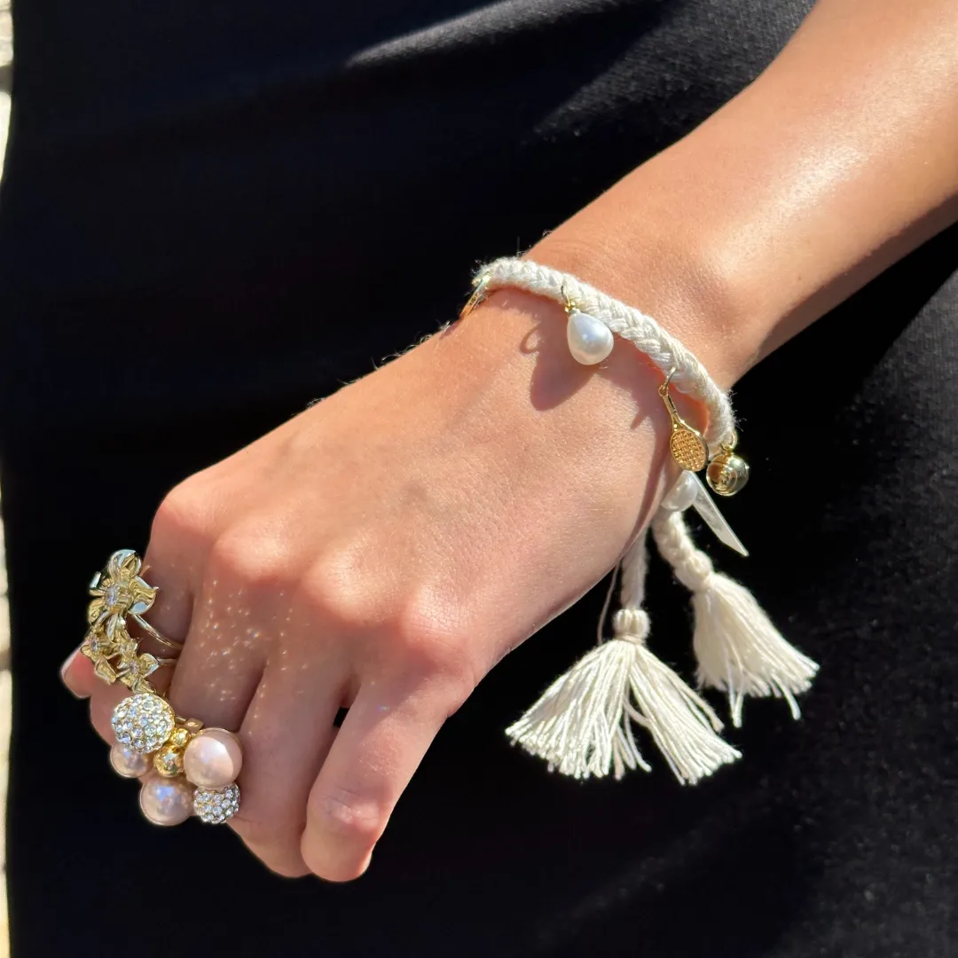 IOAKU Braided Tennis armbånd sand flettet