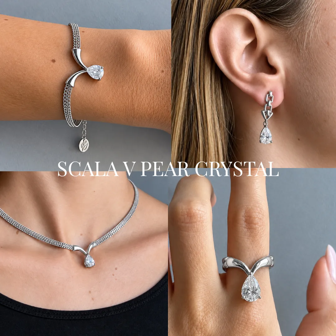 IOAKU Scala V Pear Crystal adventskalender gull 4 deler
