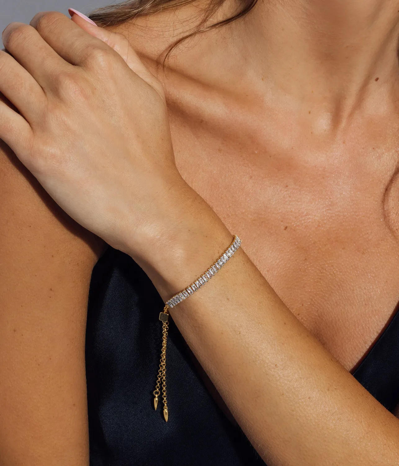 Loren Hope Selene Slider armbånd gull krystall