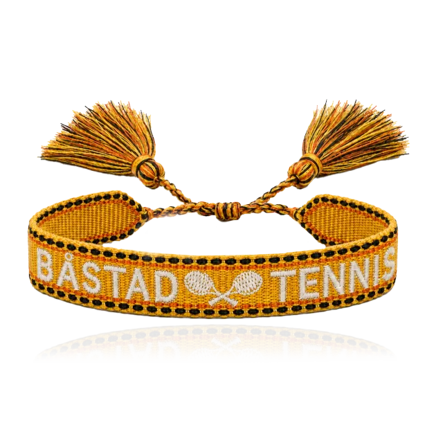 IOAKU Båstad Tennis armbånd gul flettet gave
