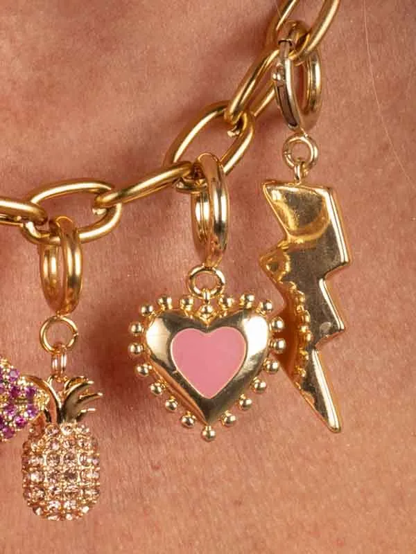 pfg Stockholm Heart berlock hjerte gull