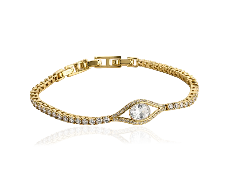 IOAKU Elecktra Sparkle Eye armbånd hvit 17,5 cm