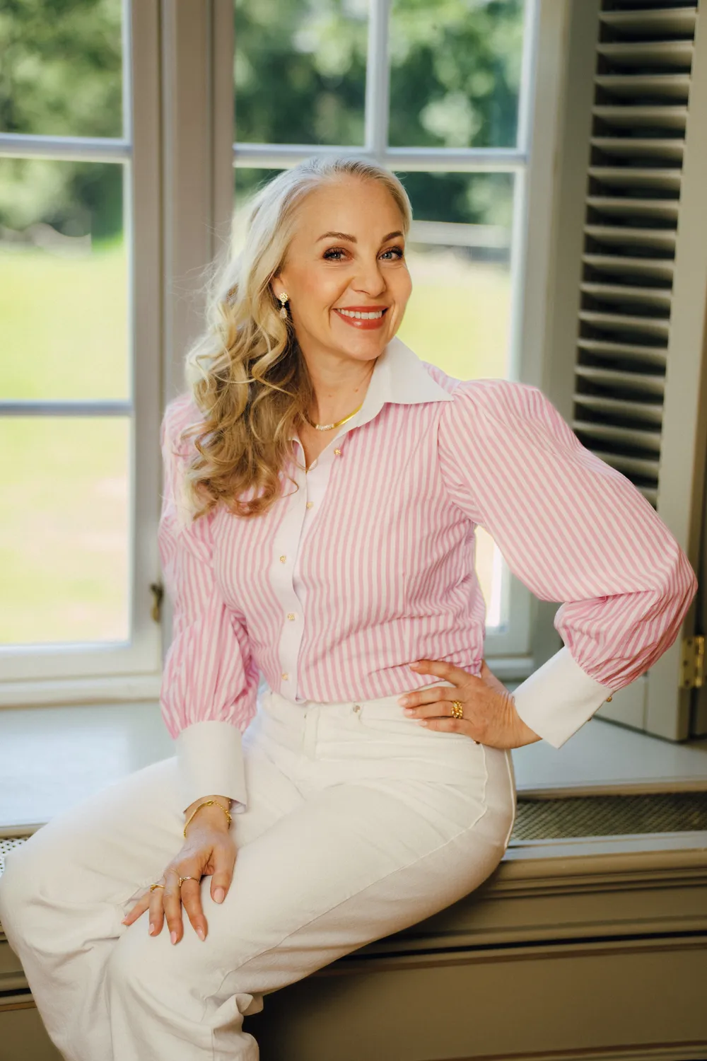 Janne Formoe Lollipopblusen bluse rosa stripet