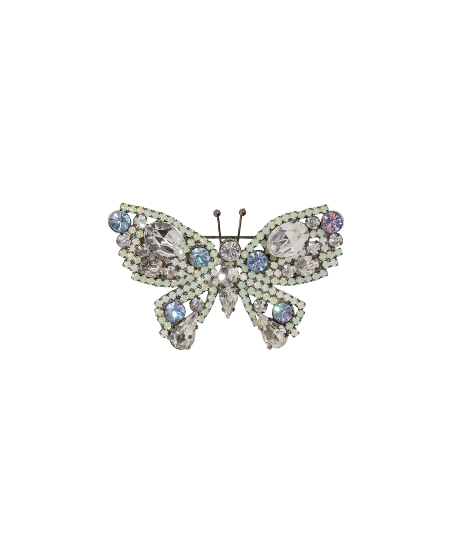 Loren Hope Small Butterfly brosje Chrysolite Opal Vitrail