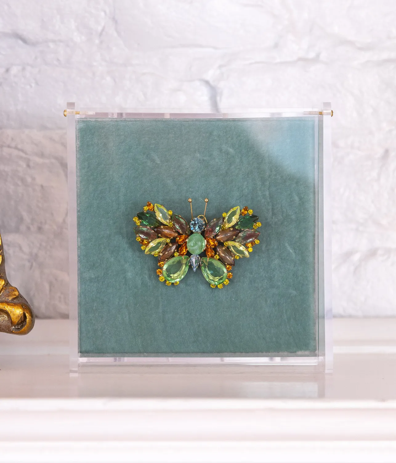 Loren Hope Butterfly brosje peridot grønn unika