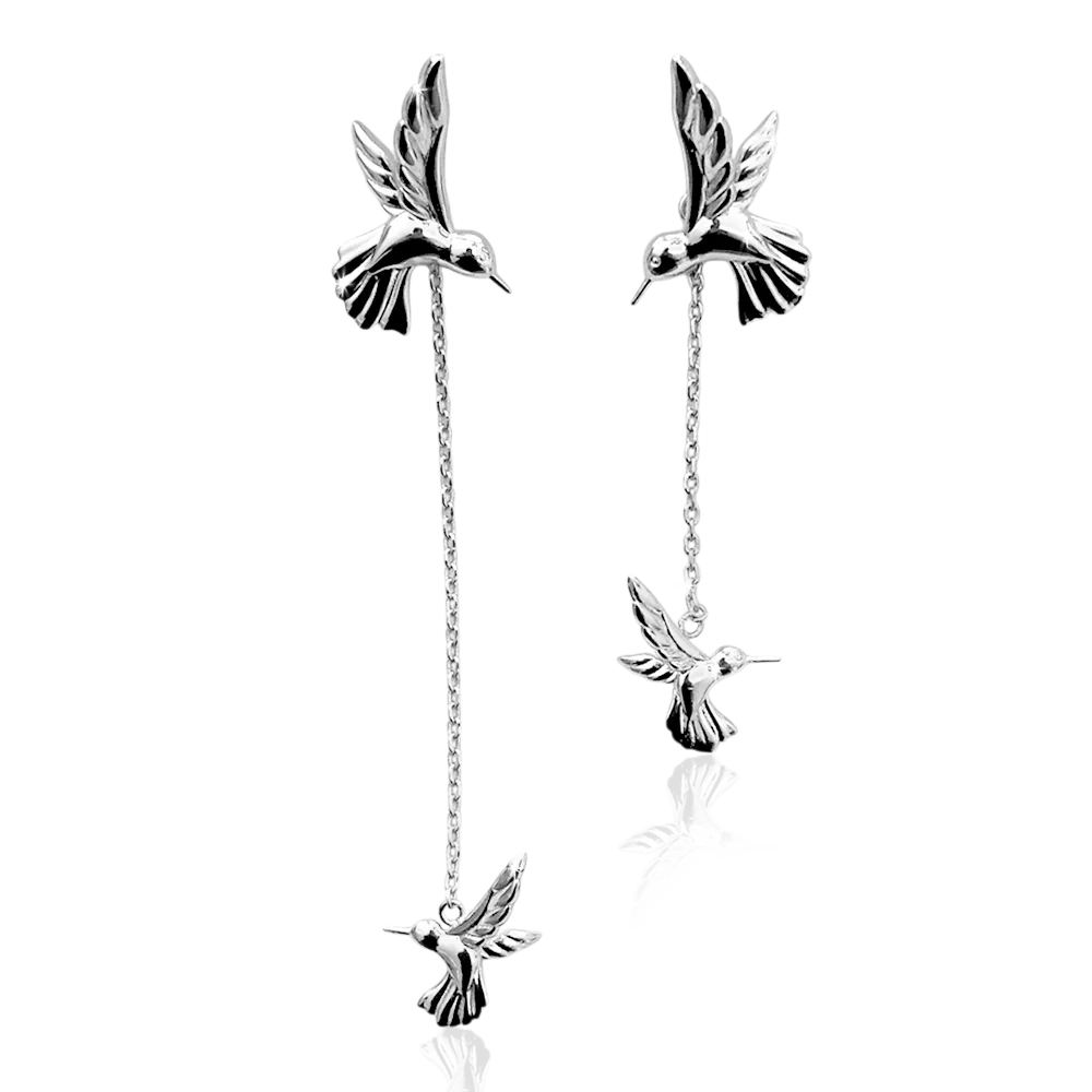 IOAKU Hanging Nectar øredobber gull kolibri stål