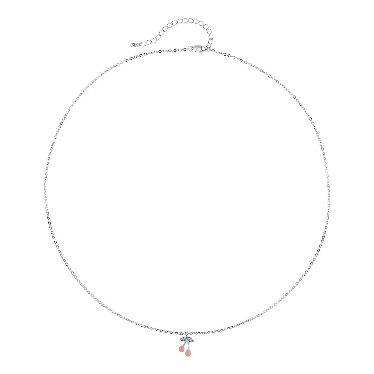 Wioga Cherry N-8563-S halskjede sølv rosa