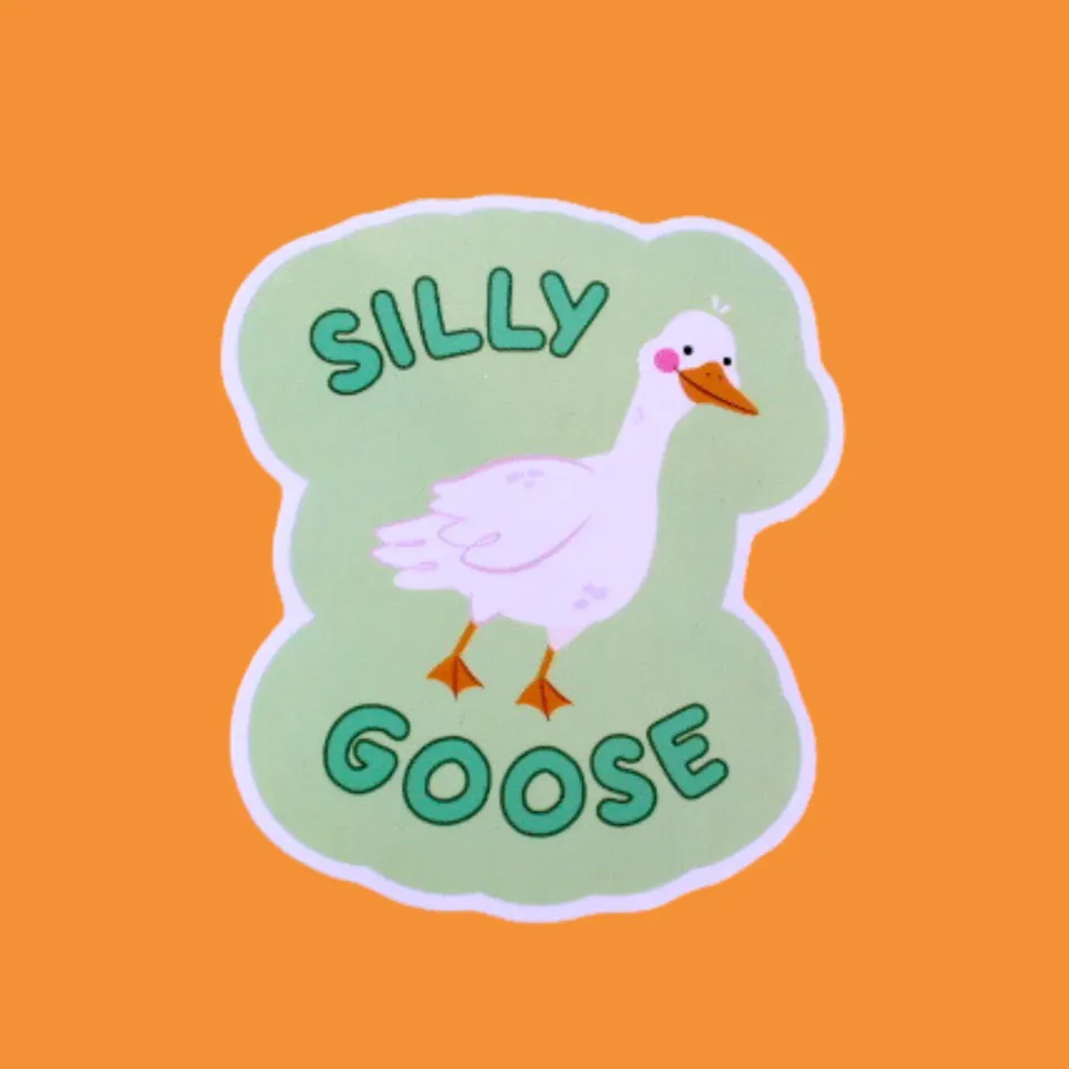 MiniKitty Silly Goose klistremerke vinyl 7,6 cm